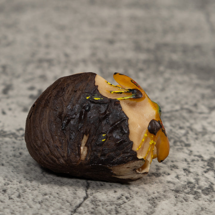 Vintage Blue Abd Gold Poison Dart Frog Tagua Carving