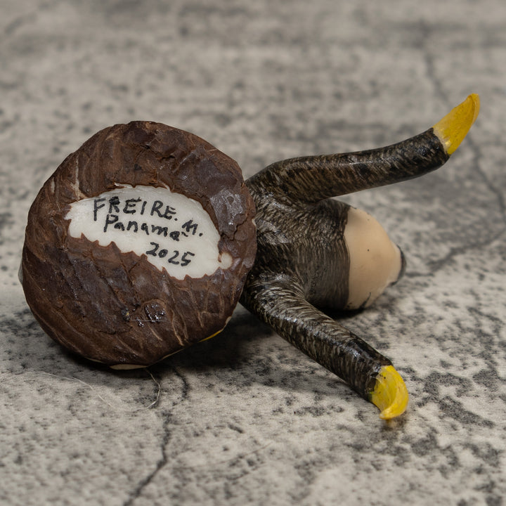 Gray Sloth Tagua Carving