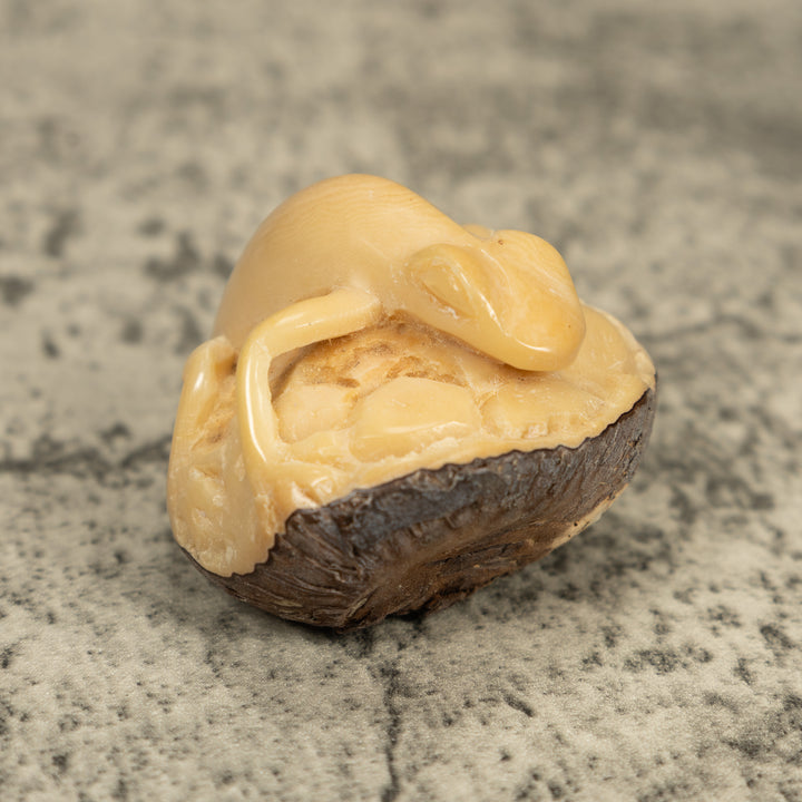 Natural White Frog Tagua Carving