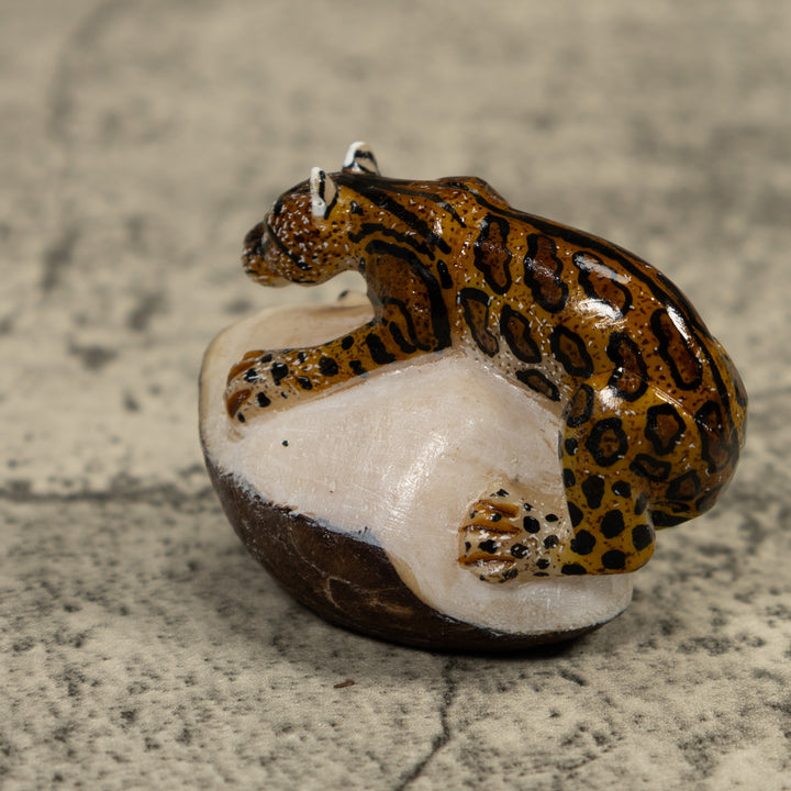 Jaguar Cat Tagua Carving