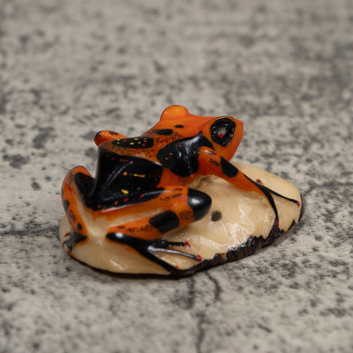 Vintage Poison Dart Frog Tagua Carving