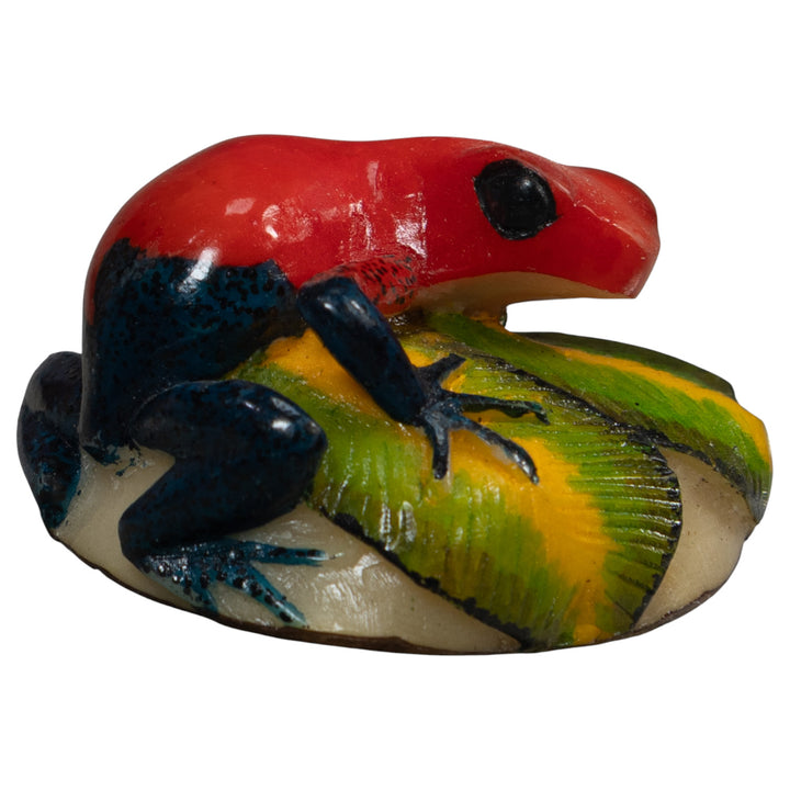 Red And Black Poison Dart Frog Tagua Carving