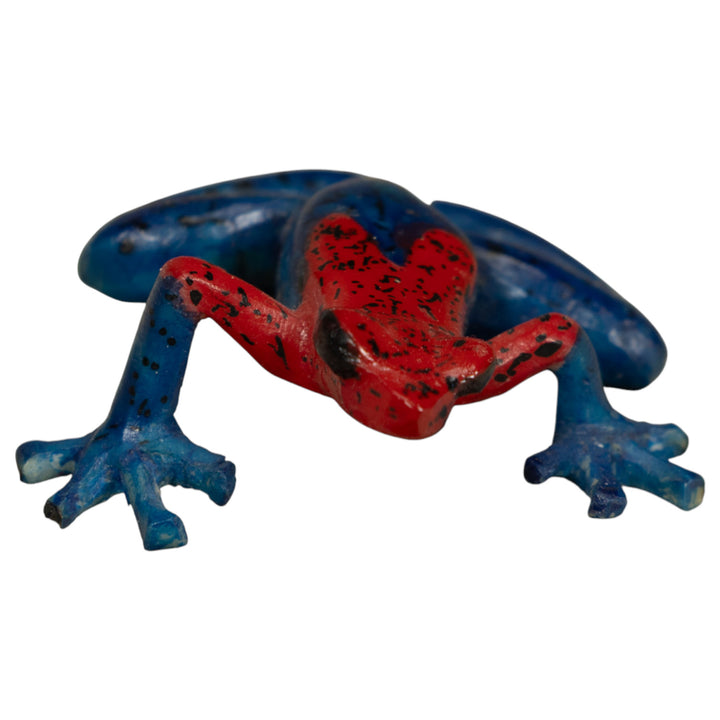 Free-Standing Red And Blue Poison Dart Frog Tagua Carving