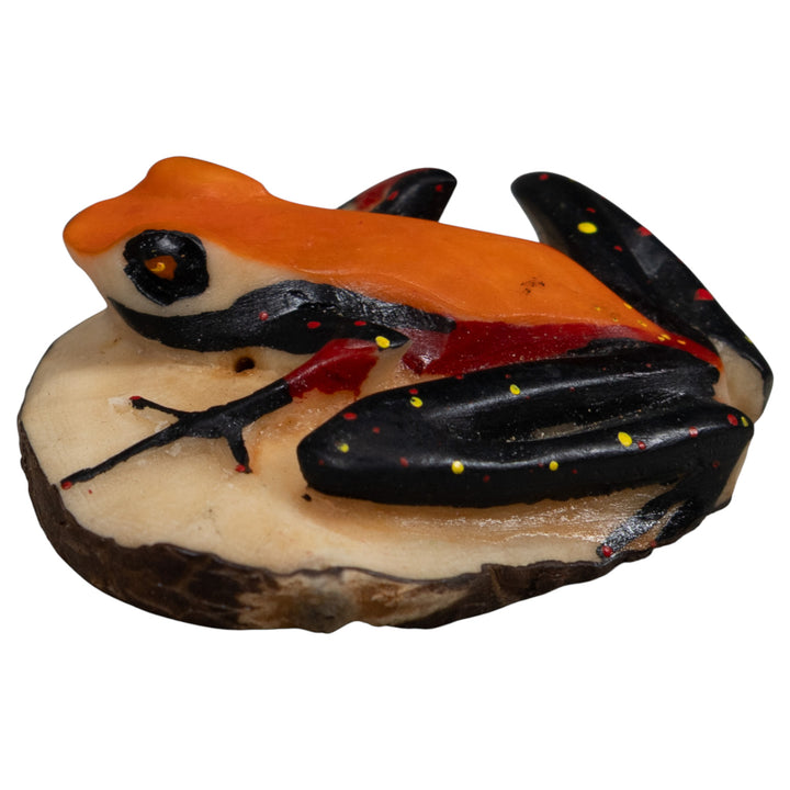 Vintage Poison Dart Frog Tagua Carving