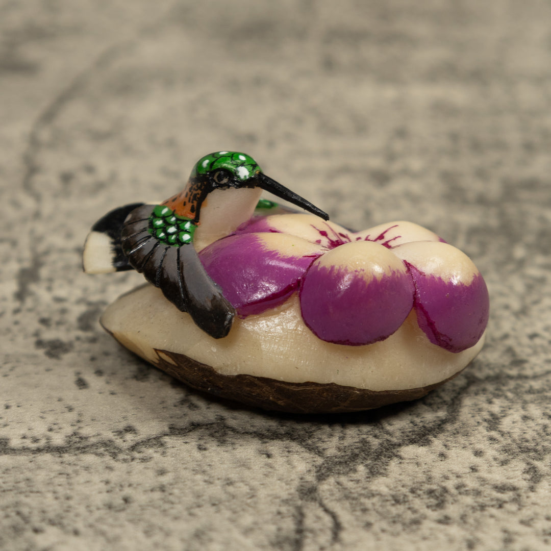 Hummingbird Tagua Carving