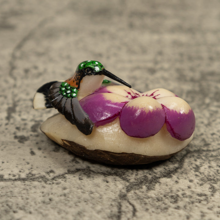 Hummingbird Tagua Carving