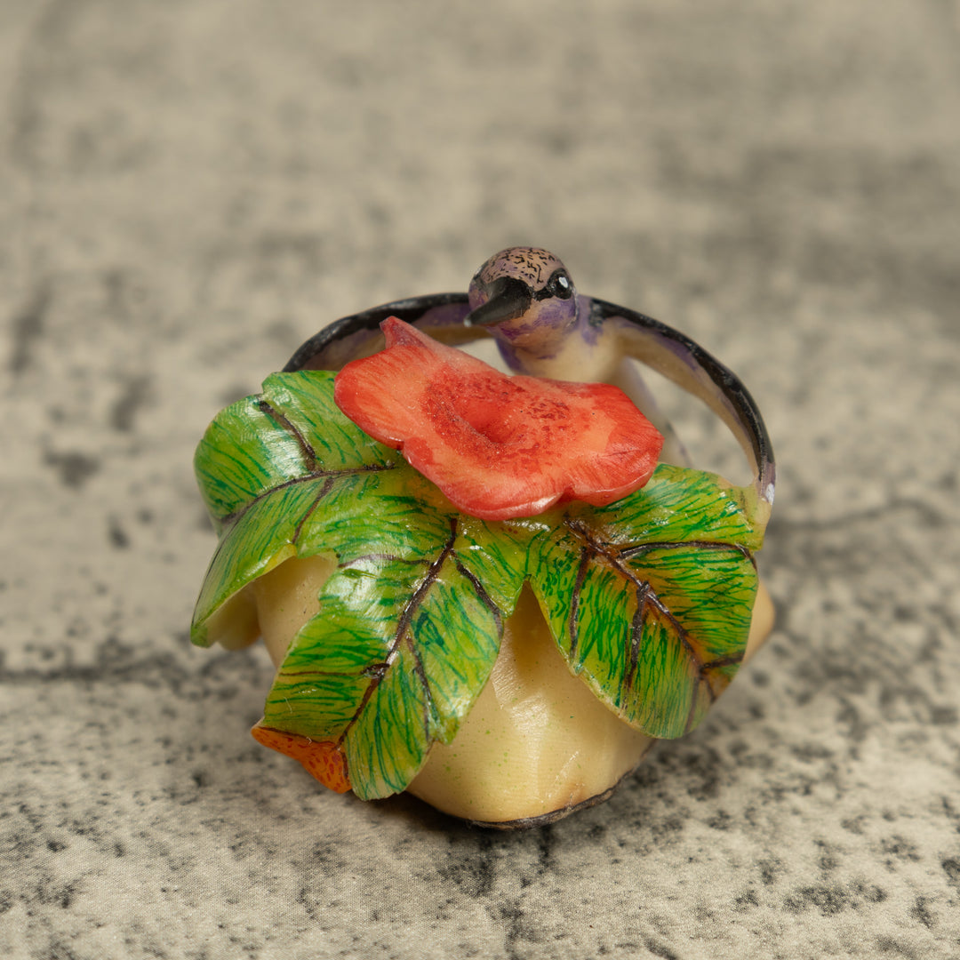 Hummingbird Tagua Carving