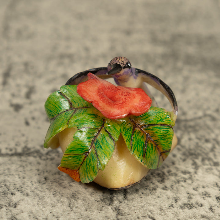 Hummingbird Tagua Carving