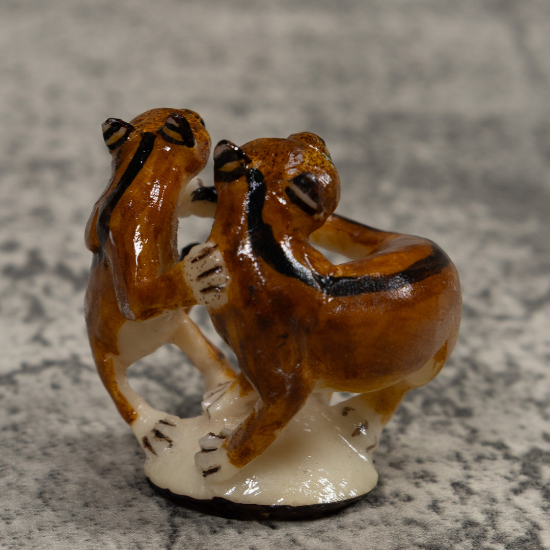 Double Mountain Lion Puma Tagua Carving