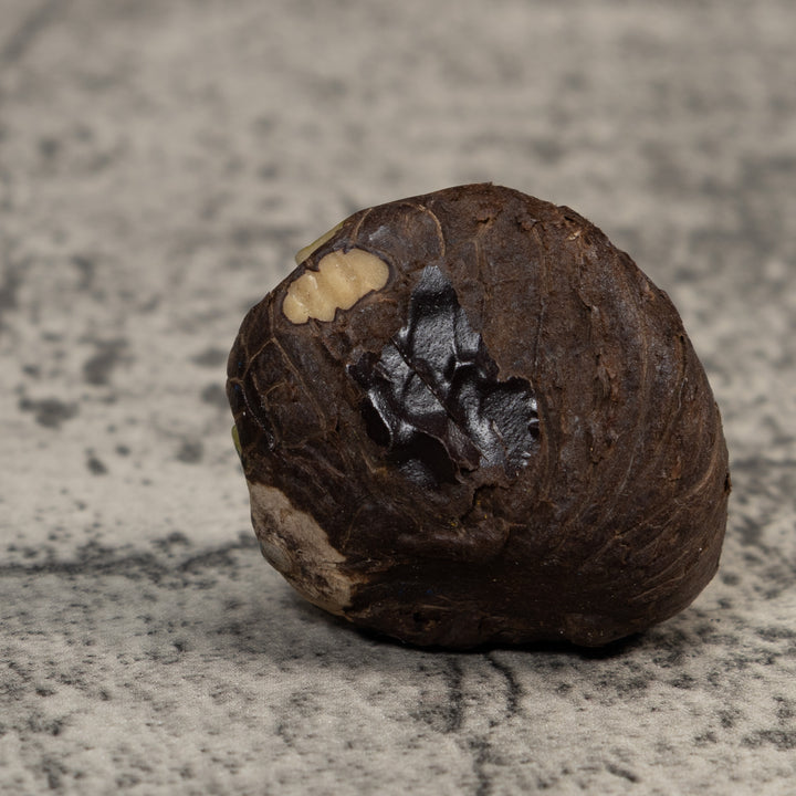 Vintage Black Gold And Green Frog Tagua Carving