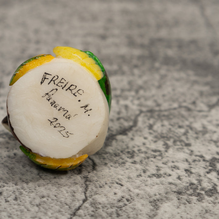 Green Parrot Tagua Carving