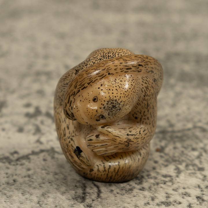 Vintage Monkey Tagua Carving