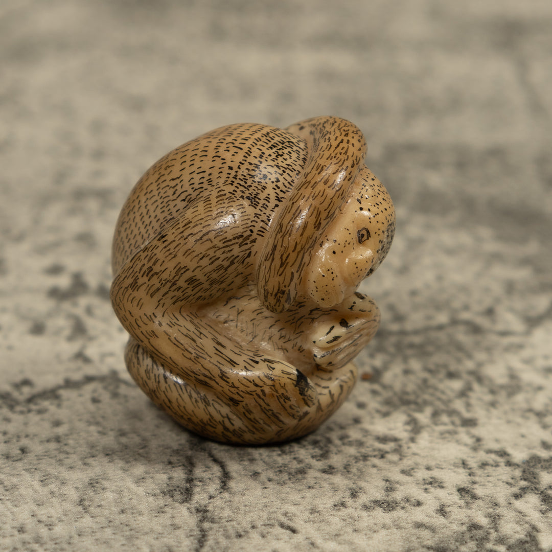 Vintage Monkey Tagua Carving