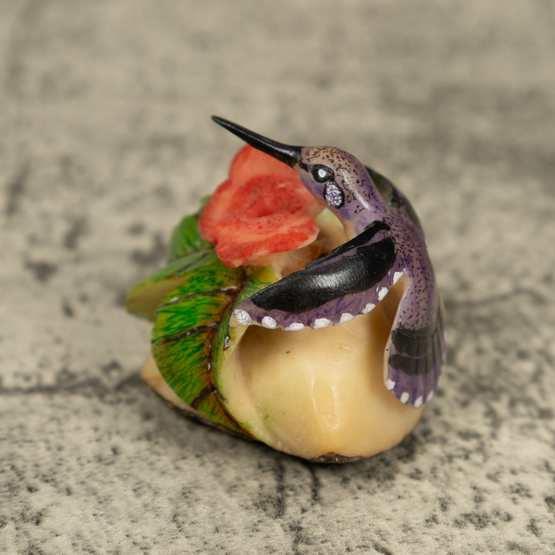 Hummingbird Tagua Carving