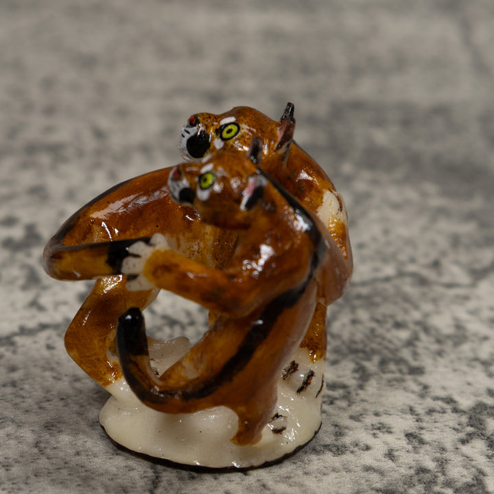 Double Mountain Lion Puma Tagua Carving