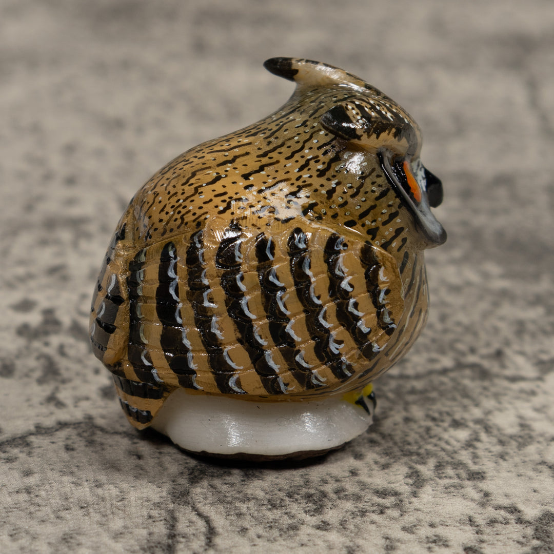 Hoot Owl Bird Tagua Carving