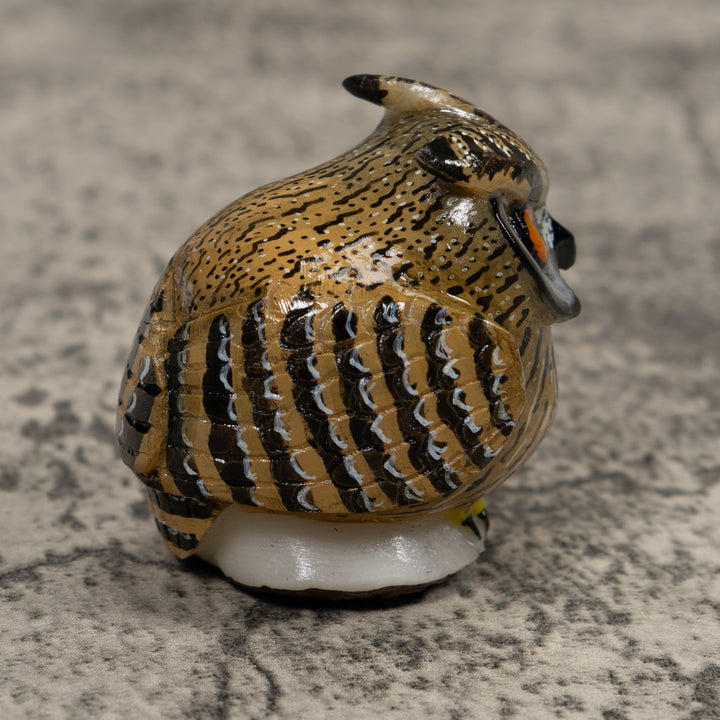 Hoot Owl Bird Tagua Carving