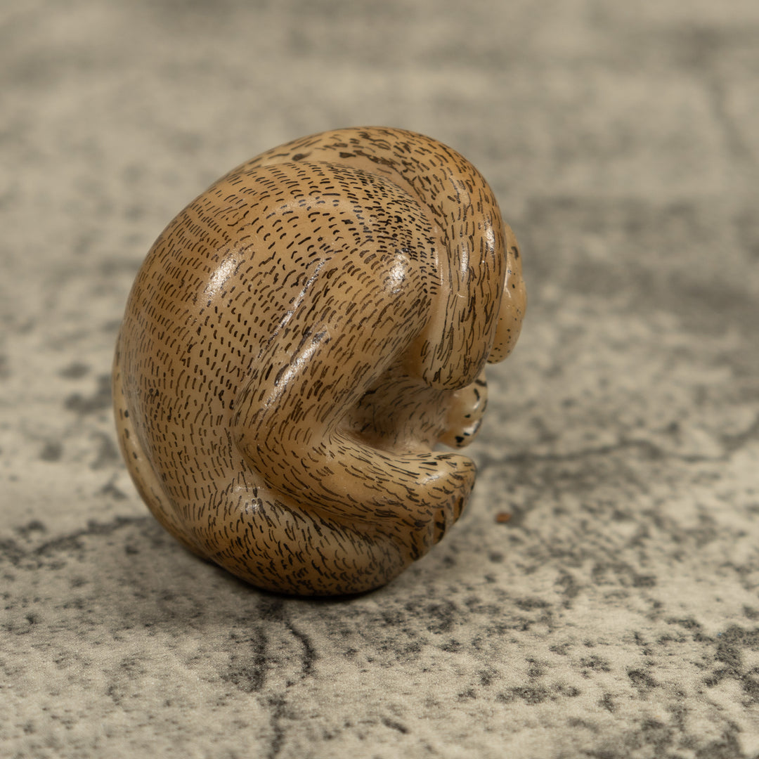 Vintage Monkey Tagua Carving