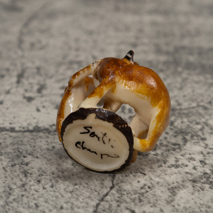 Double Mountain Lion Puma Tagua Carving