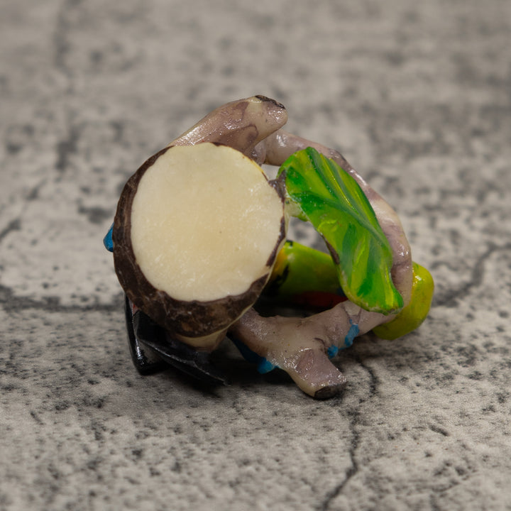 Vintage Red Green Black And Yellow Toucan Parrot Tagua Carving