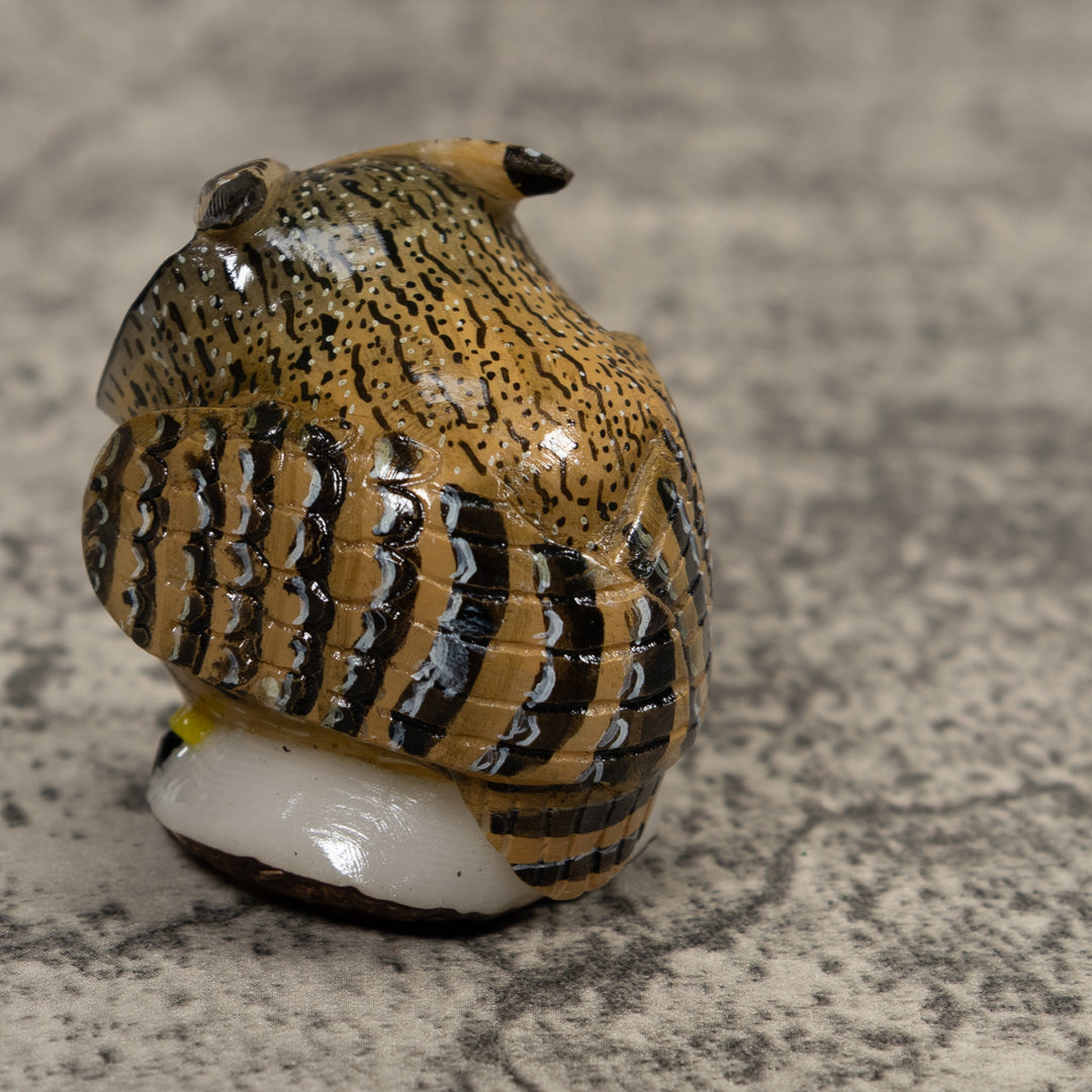 Hoot Owl Bird Tagua Carving