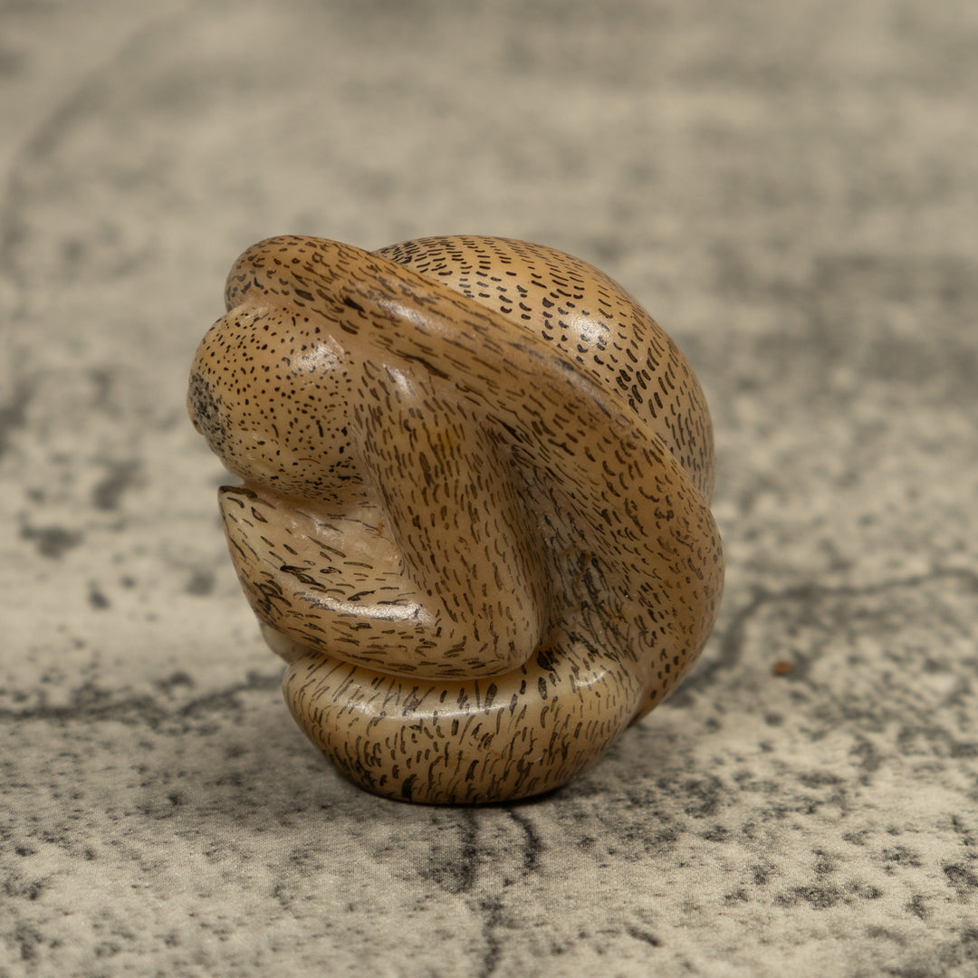 Vintage Monkey Tagua Carving