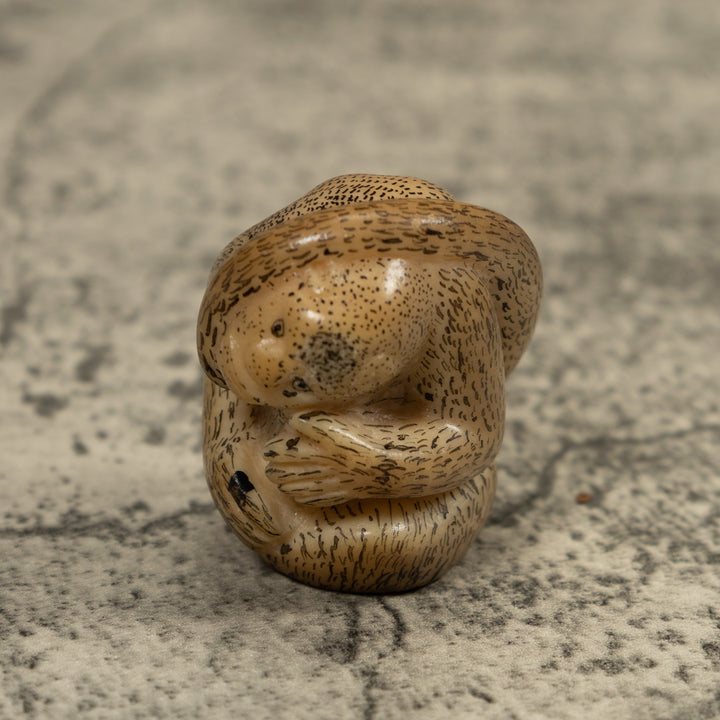 Vintage Monkey Tagua Carving