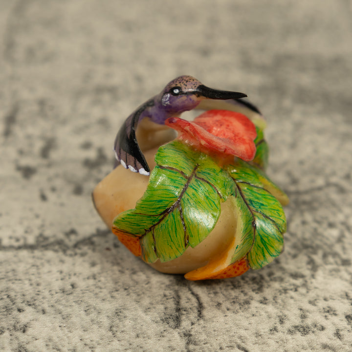 Hummingbird Tagua Carving