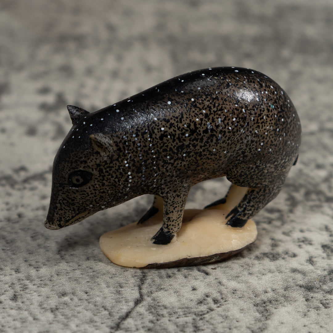 Rainforest Wild Pig Tagua Carving