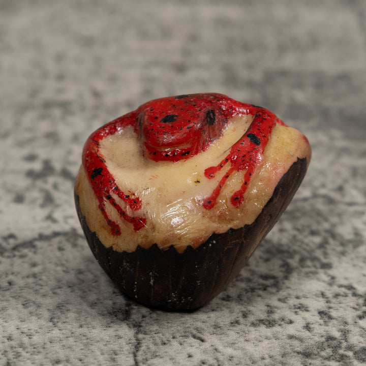 Vintage Red Poison Dart Frog Tagua Carving