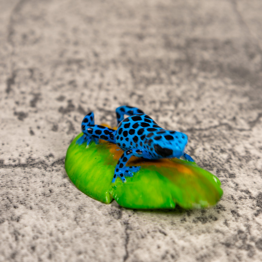 Blue And Black Poison Dart Frog Tagua Carving