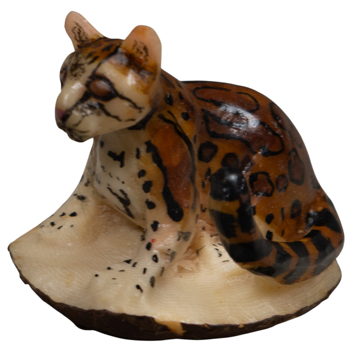 Young Jaguar Cat Tagua Carving