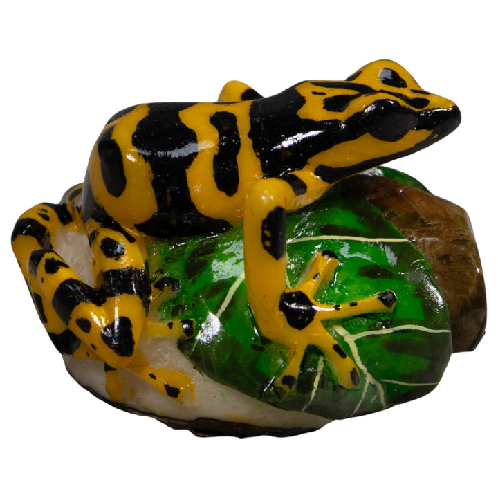 Black And Gold Poison Dart Frog Tagua Carving