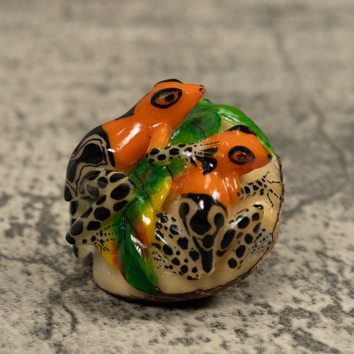 Double Poison Dart Frog Tagua Carving