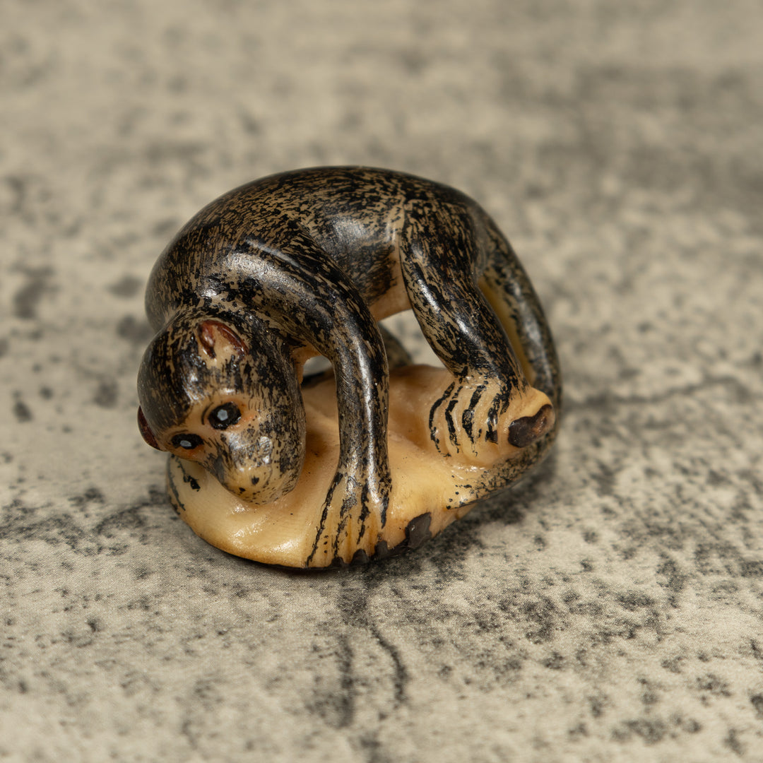 Vintage Howler Monkey Tagua Carving