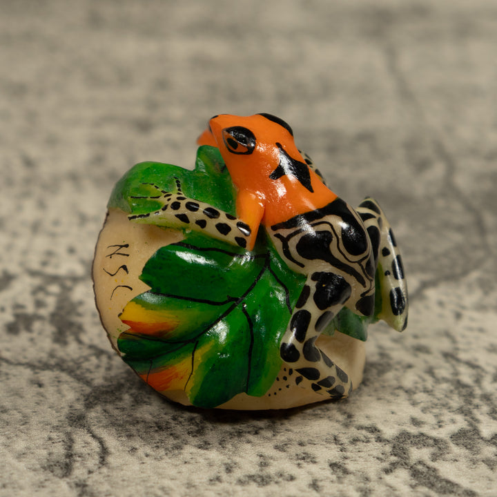 Double Poison Dart Frog Tagua Carving