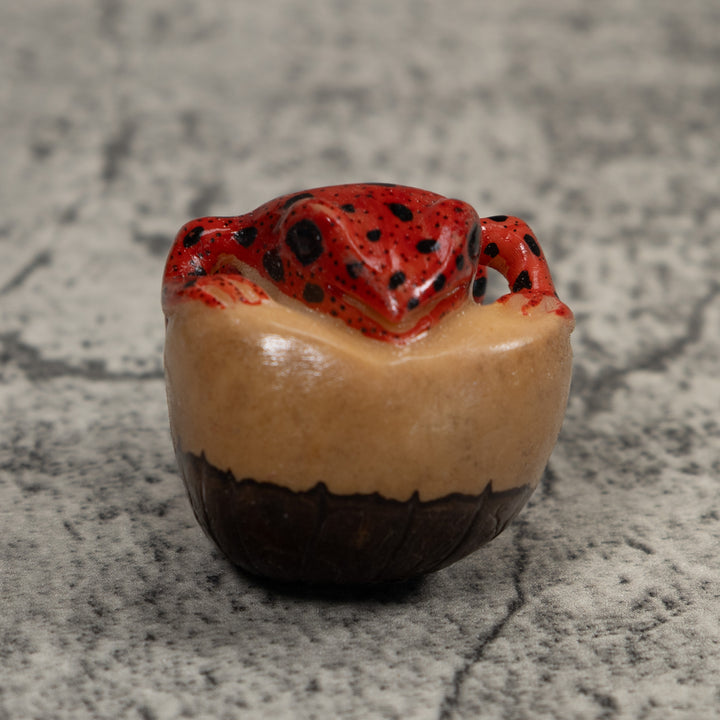 Vintage Poison Dart Frog Tagua Carving