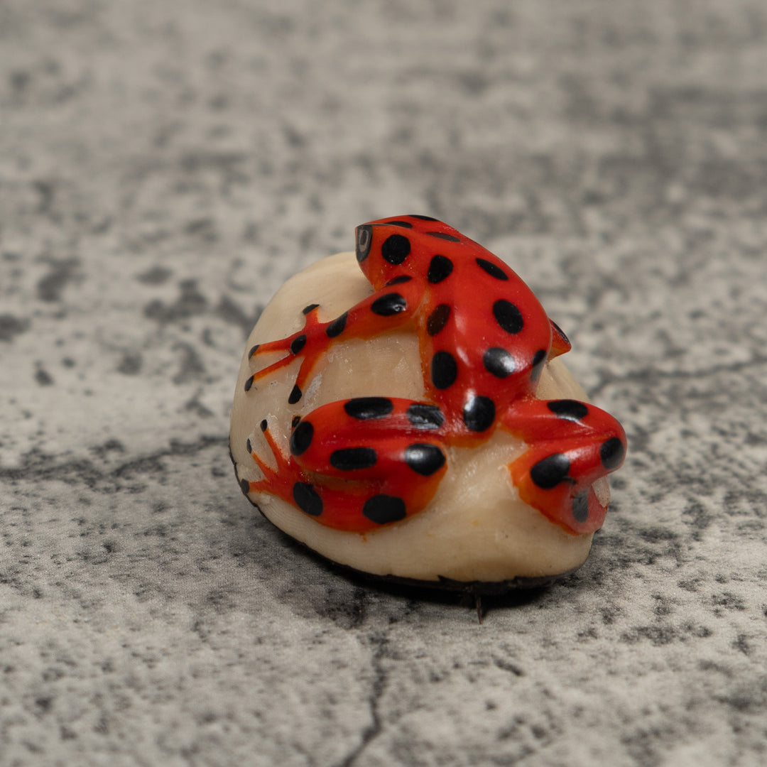 Vintage Frog Tagua Carving