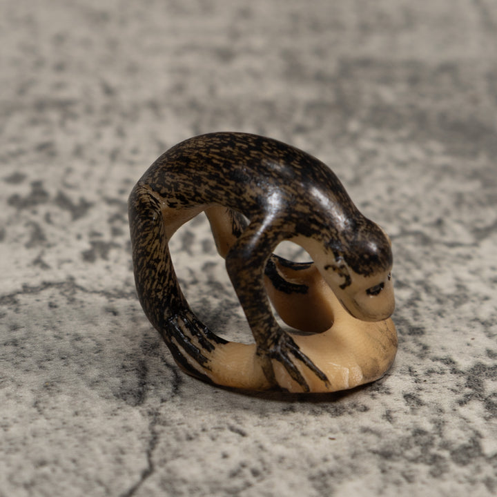 Vintage Undercut White Face Monkey Tagua Carving