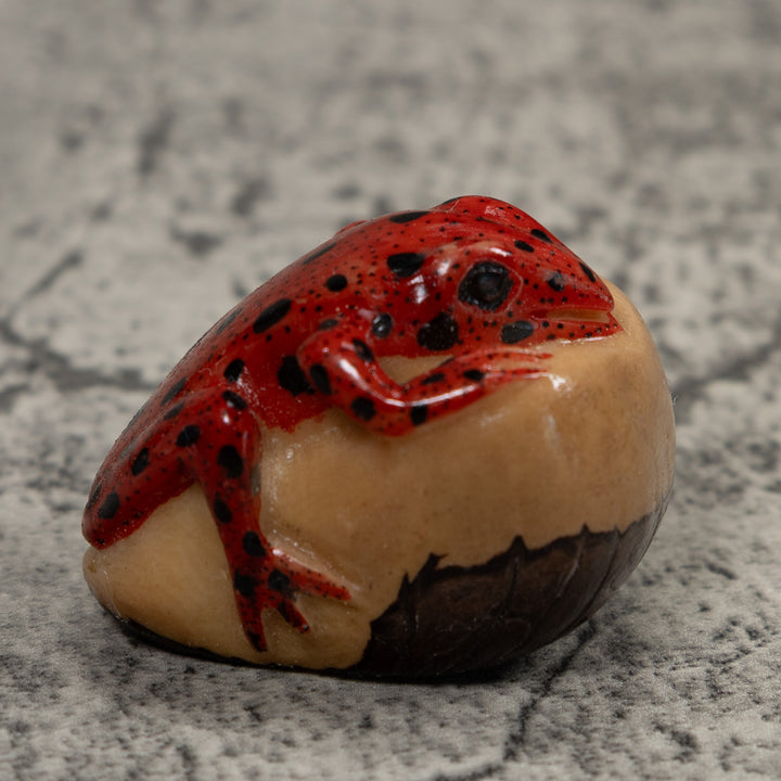 Vintage Poison Dart Frog Tagua Carving