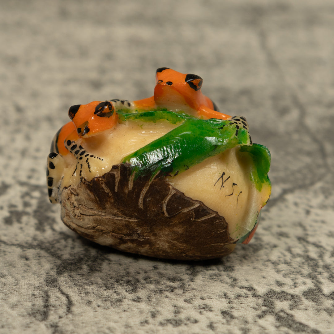 Double Poison Dart Frog Tagua Carving