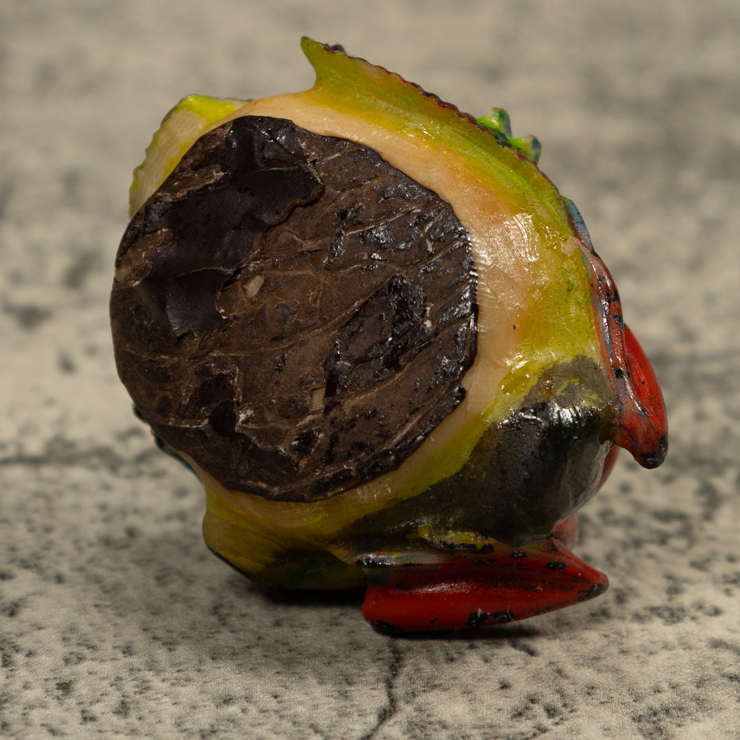 Blue And Red Poison Dart Frog Tagua Carving