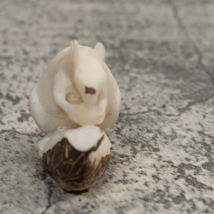 White Natural Neque Agouti Tagua Carving
