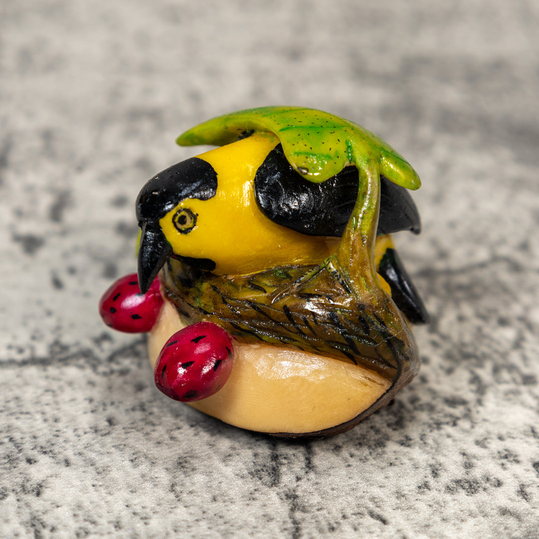 Oriole Bird In Jungle Tagua Carving
