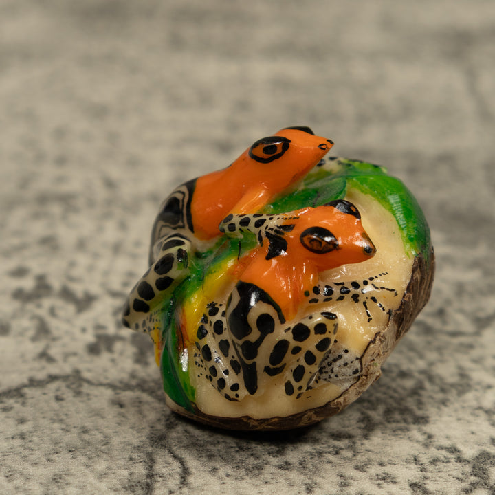 Double Poison Dart Frog Tagua Carving