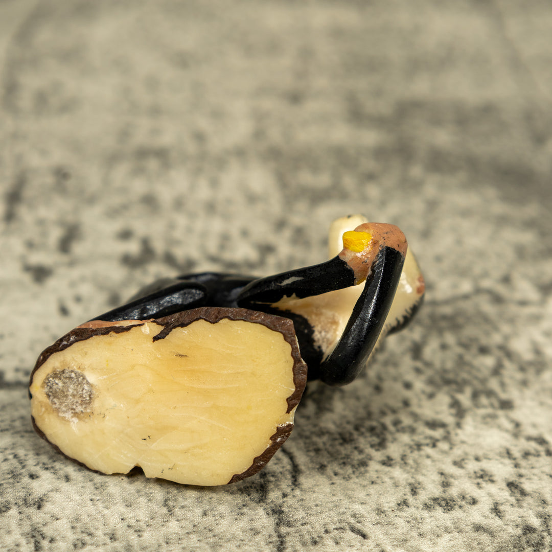 White Face Monkey With Infant Tagua Carving