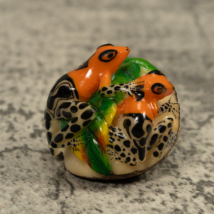 Double Poison Dart Frog Tagua Carving