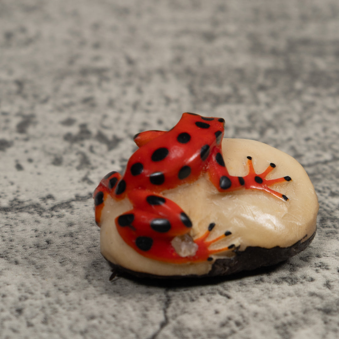 Vintage Frog Tagua Carving