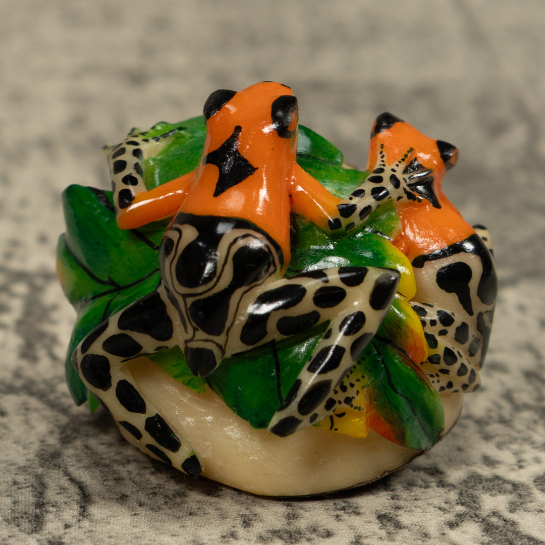 Double Poison Dart Frog Tagua Carving