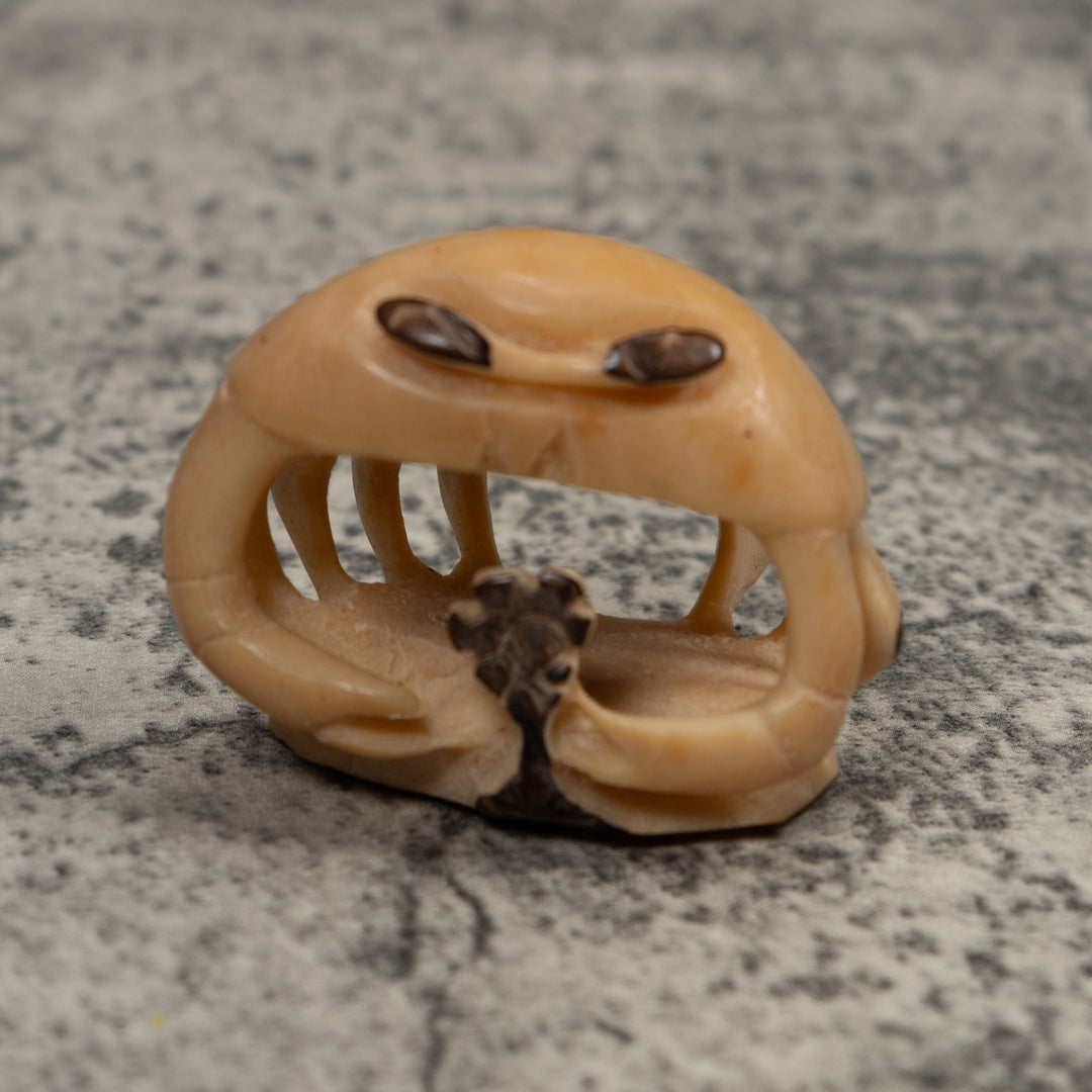 Vintage White Crab Tagua Carving